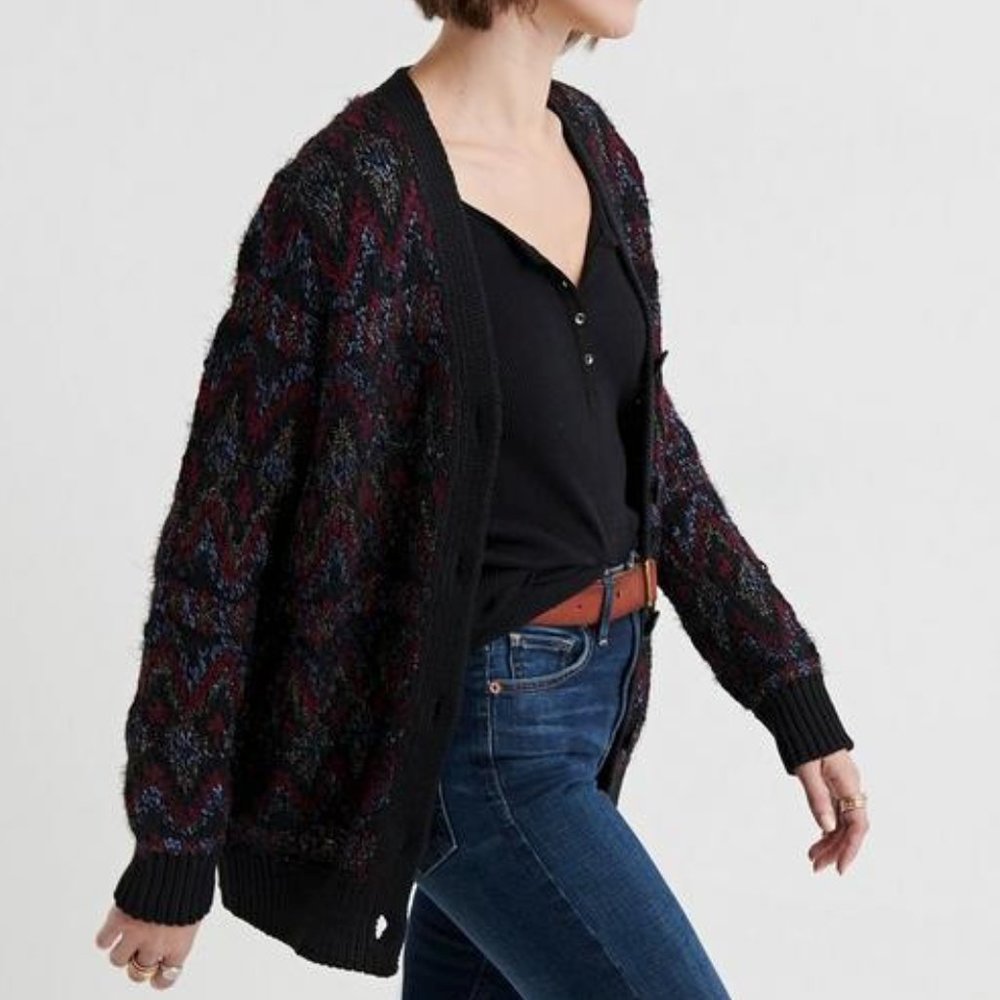 NWT $119 Lucky Brand Fair Isle Cardigan Size XS